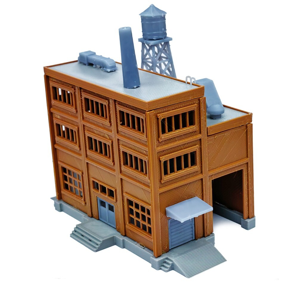 Outland Models Railroad Layout Large Factory with Inside Loading Dock N Scale