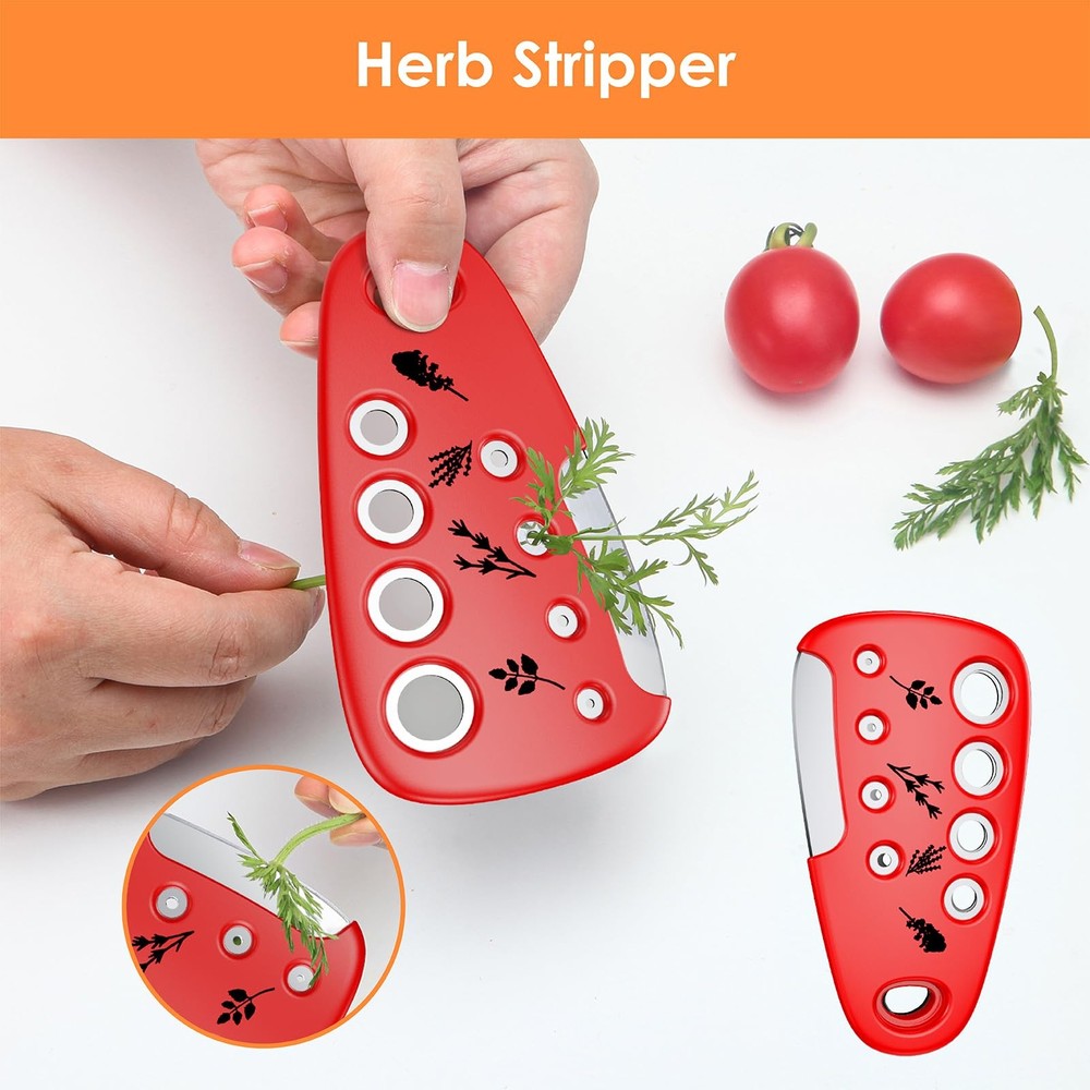 Pisol Kitchen Unique Gadgets Set 6 Pieces, Space Saving, Cheese M, Red