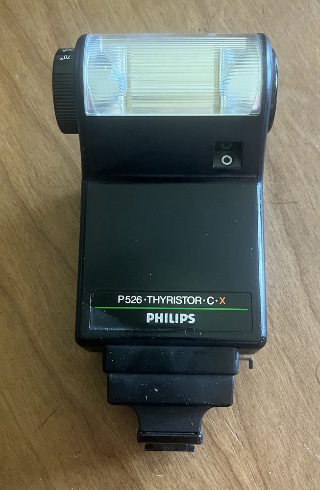 Phillips P-526-Thyristor C-X flash flashgun Variable Power With PDA112 Adaptor