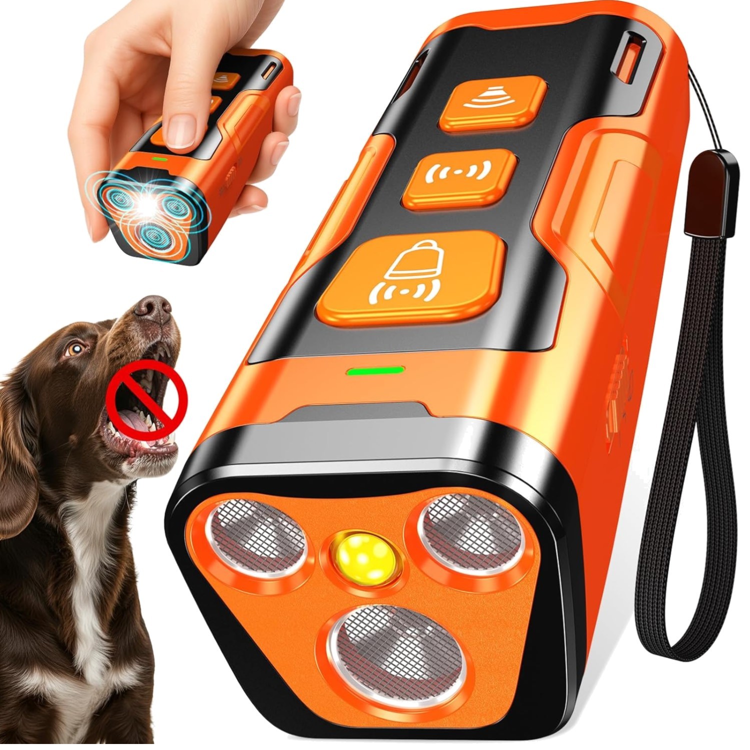 Compact Anti Barking Device, 23ft Range, Rechargeable