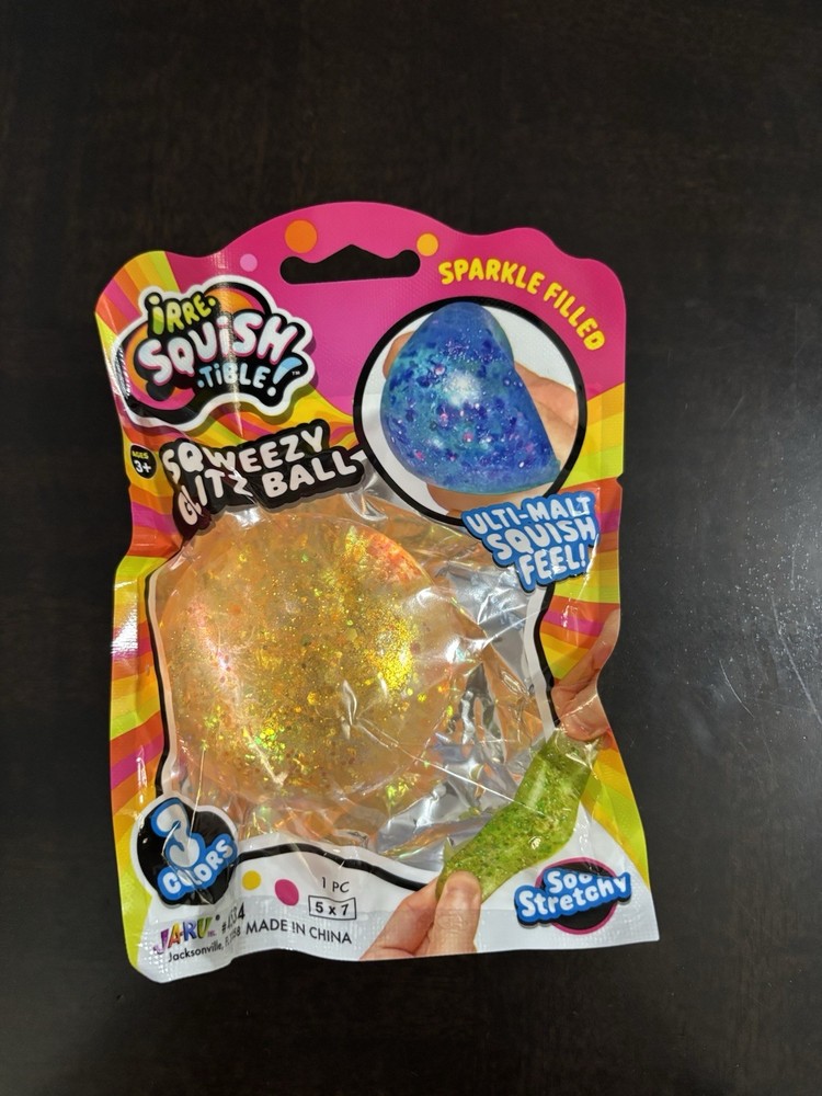 Irre-Squish-Tible Squishy Glitz Ball