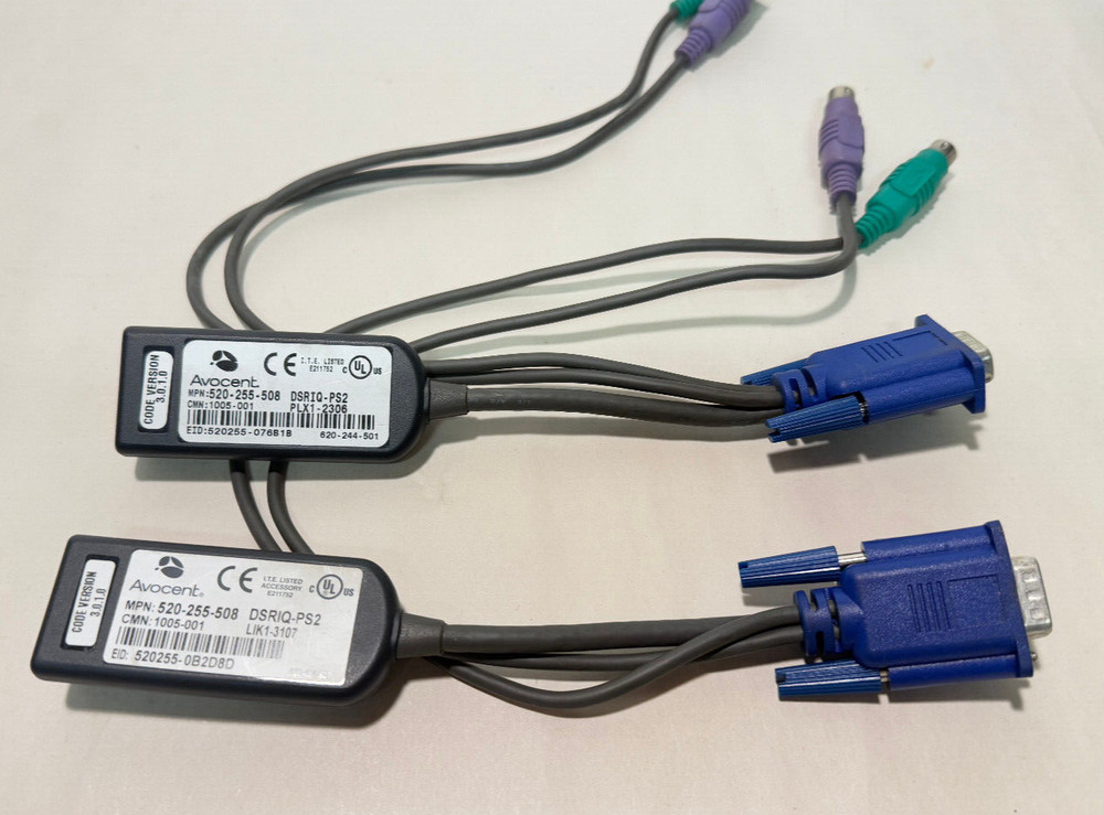 2 x Avocent Server Interface Module 520-255-008 DSRIQ-PS2