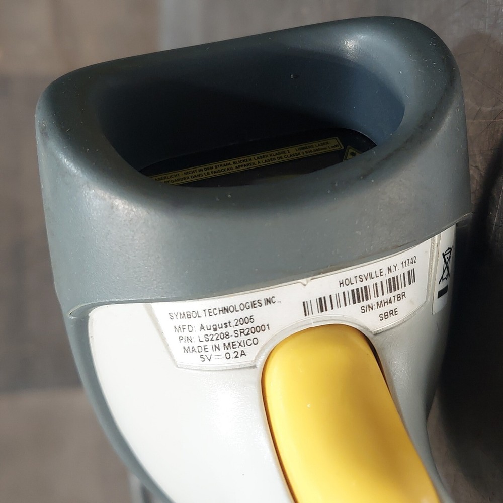 Symbol Tech LS2208-SR20001 Barcode Scanner USB