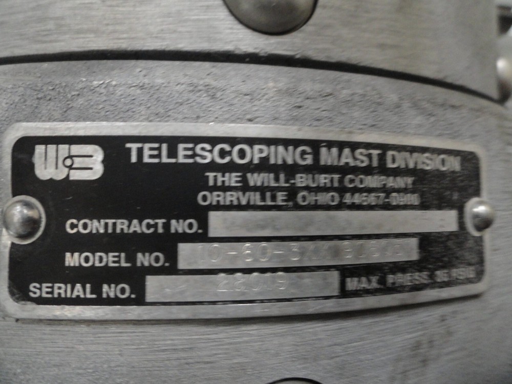 REBUILT Will-Burt 10-60 Locking Pneumatic Mast tower Willburt