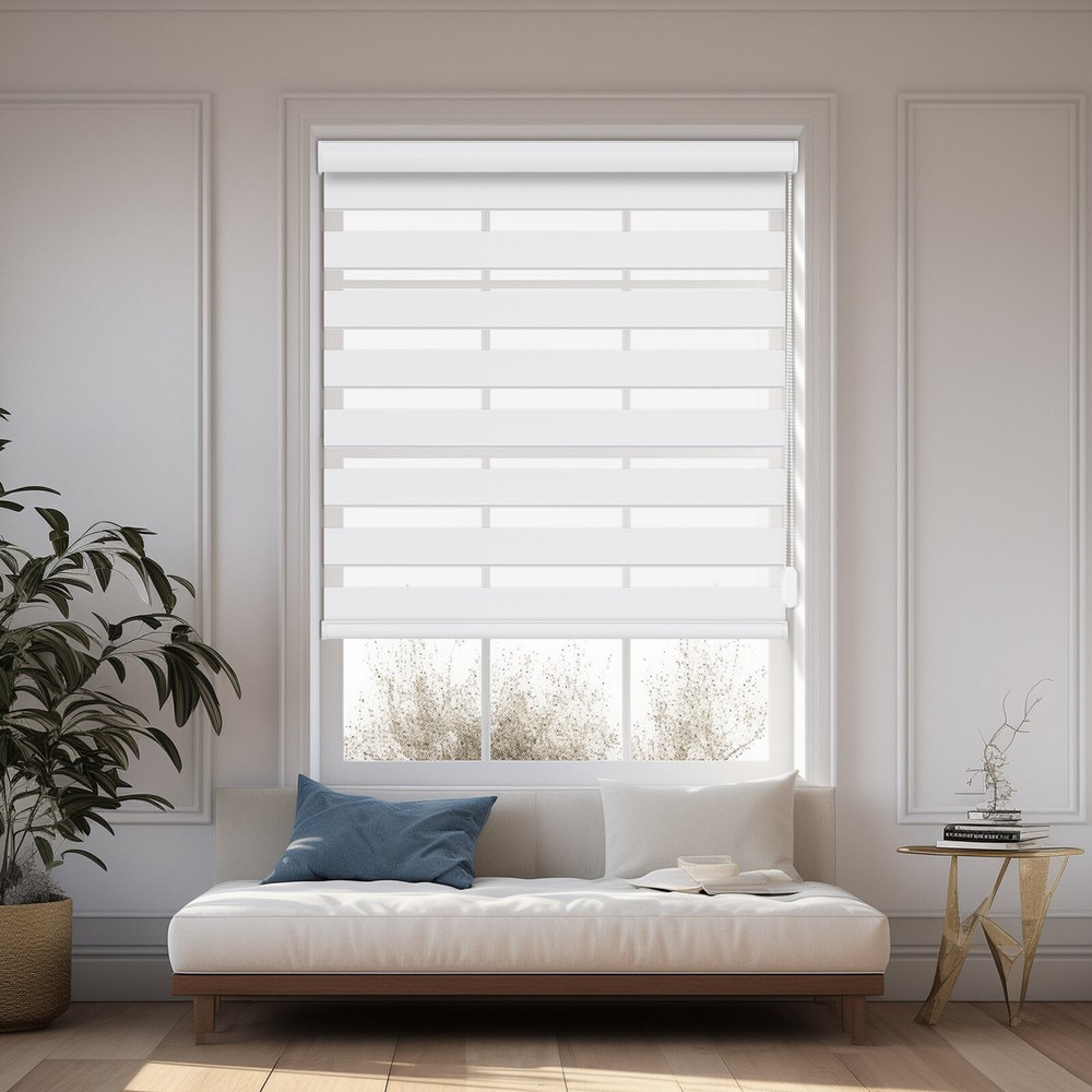 Changshade Window Blinds 85% Blackout Zebra Roller Shade Custom Made