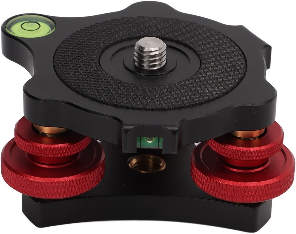 LP-64 Camera Tripod Head Leveling Base Triple-wheel Precision Leveler Adapter