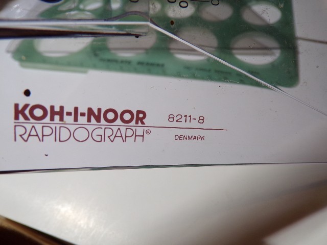 Koh-I-Noor Rapidograph Adjustable Triangle-Template-(2) Drafting Triangles
