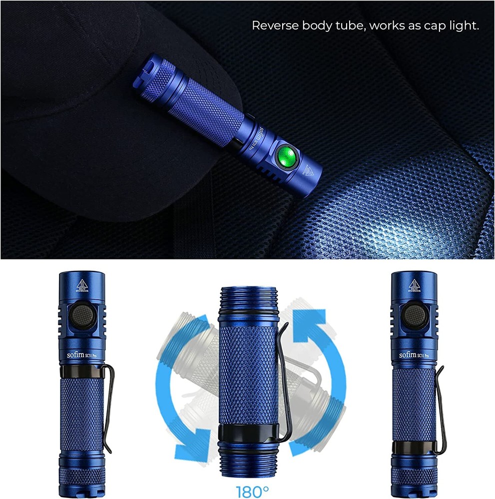 Sofirn SC31 Pro Kit 2000 High Lumen Multi Purpose Flashlight Anduril 2UI - Blue