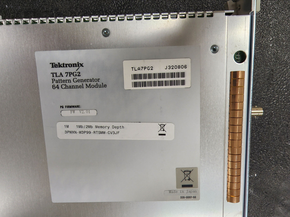 Tektronix TLA7PG2 Pattern Generator 64 Channel Logic Analyzer Module Unit #1