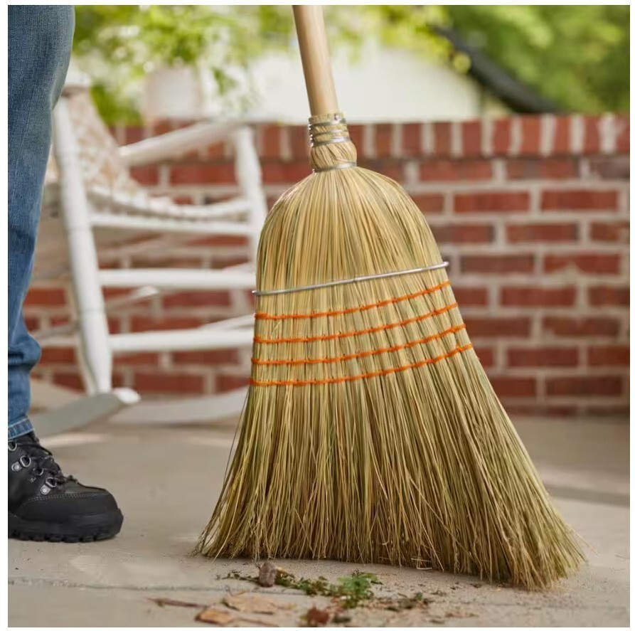 XL Heavy Duty Corn Broom With Wood Handle