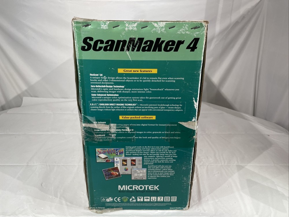 MICROTEK MRS-1200TP ScanMaker 4 USB Flatbed Scanner WORKING Free Shipping