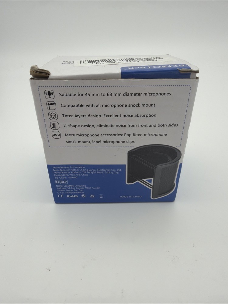 Pemotech Pop Filter 3 Layer Microphone Filter