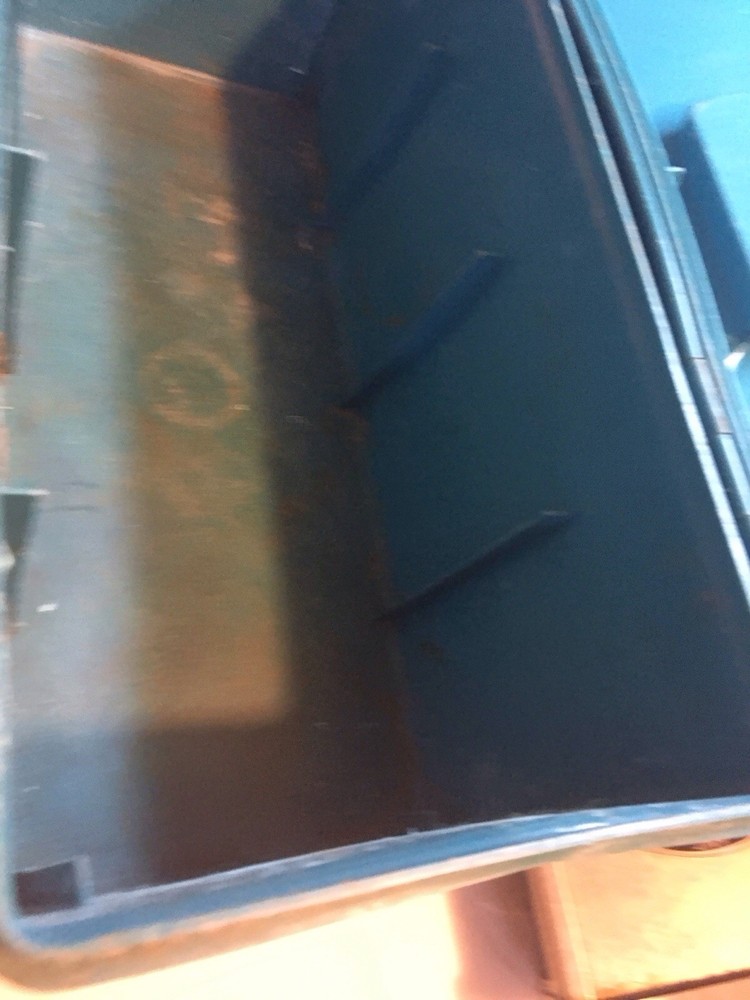 Vintage Benchtop Green Plastic Toolbox