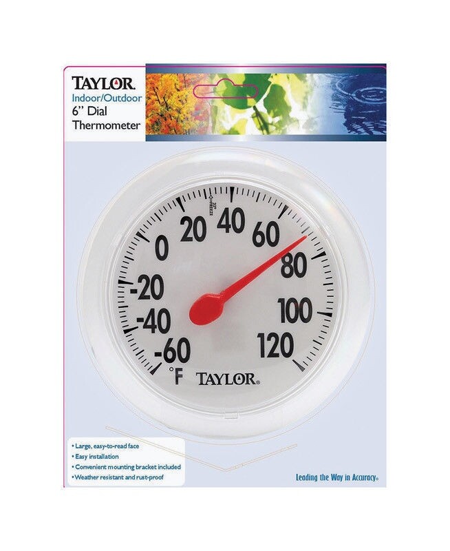 Taylor 5630 Indoor/Outdoor Thermometer 6" diameter