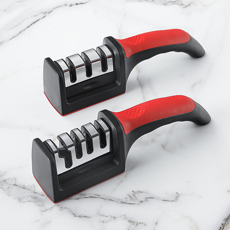 2PCS Knife Sharpener Professional 4-Stage Ceramic Diamond Steel Sharpening