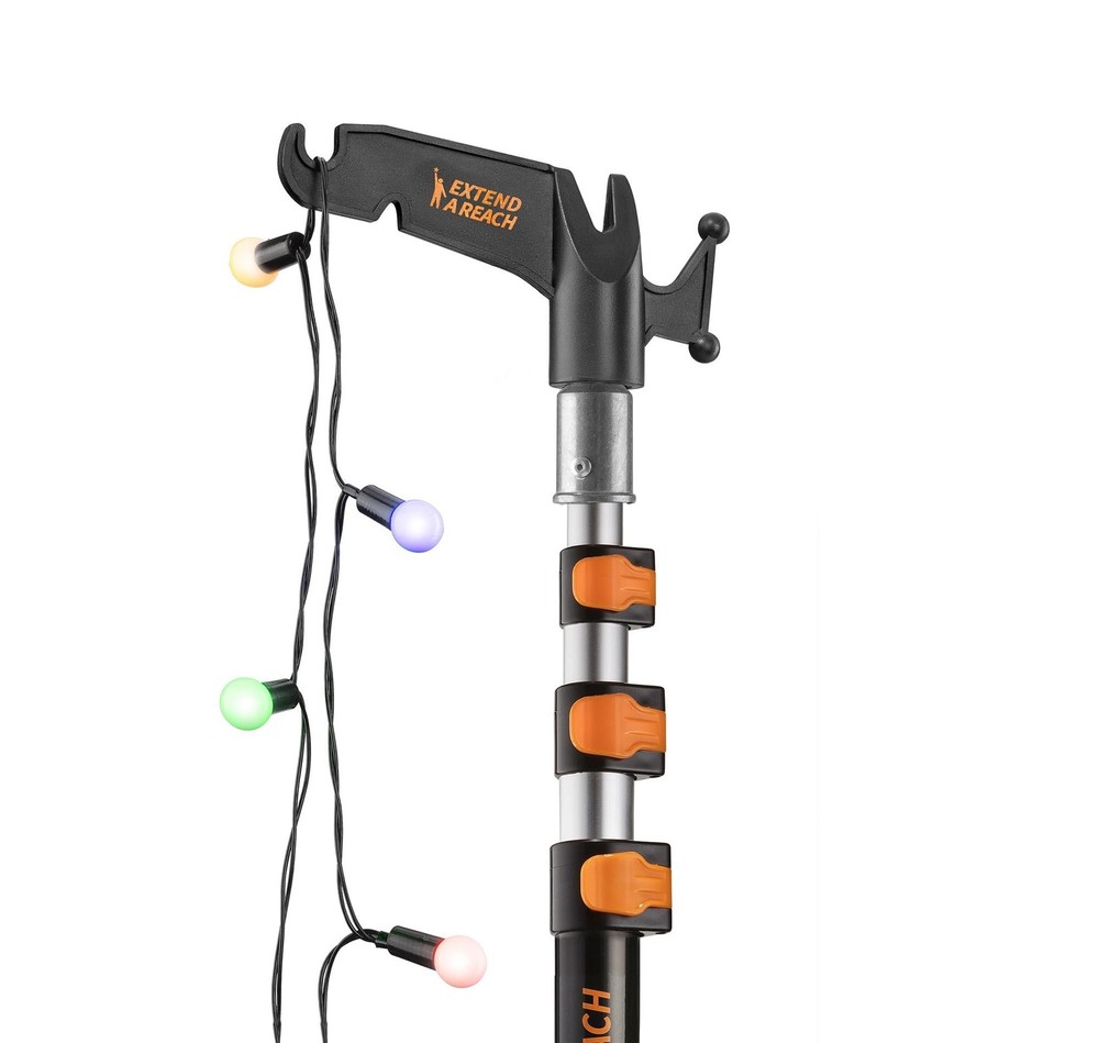 4-12 ft Long Telescopic Extension Pole with Utility Hook // Telescoping Pole ...