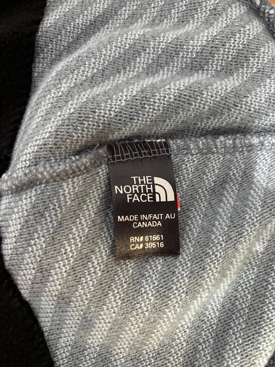 North Face Stripped Winter Beanie Blue