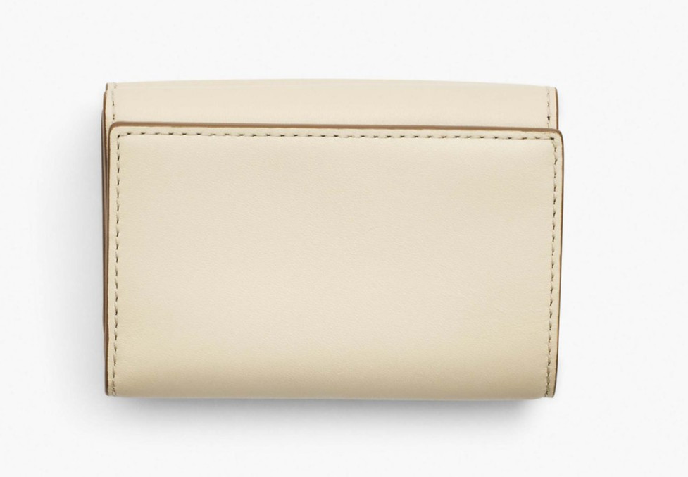 Marc Jacobs J Marc Trifold Leather Wallet Cloud White New