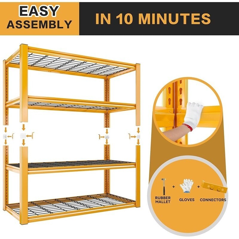 Heavy Duty Garage Shelving 2240LBS Metal Storage Shelves 4 Tier Organizer Rack