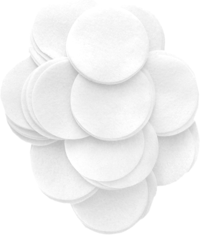 White Craft Felt Circles (5 Inch - 18pc)