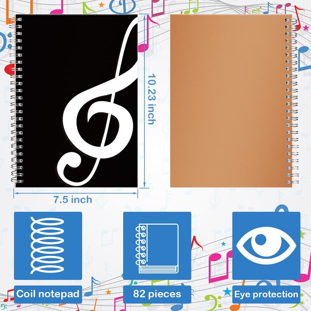 Lyuzecheean Blank Sheet Music Notebook, Composition 1 Pack, Black 1 Pack