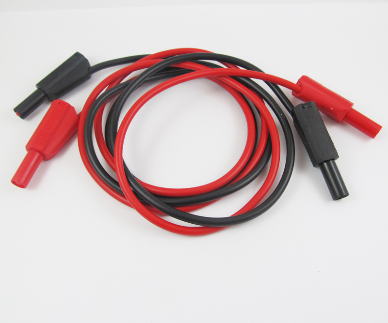 10pair 1M Safety  Silicon Test Cable Double Full Insulated Stackable Banana Plug