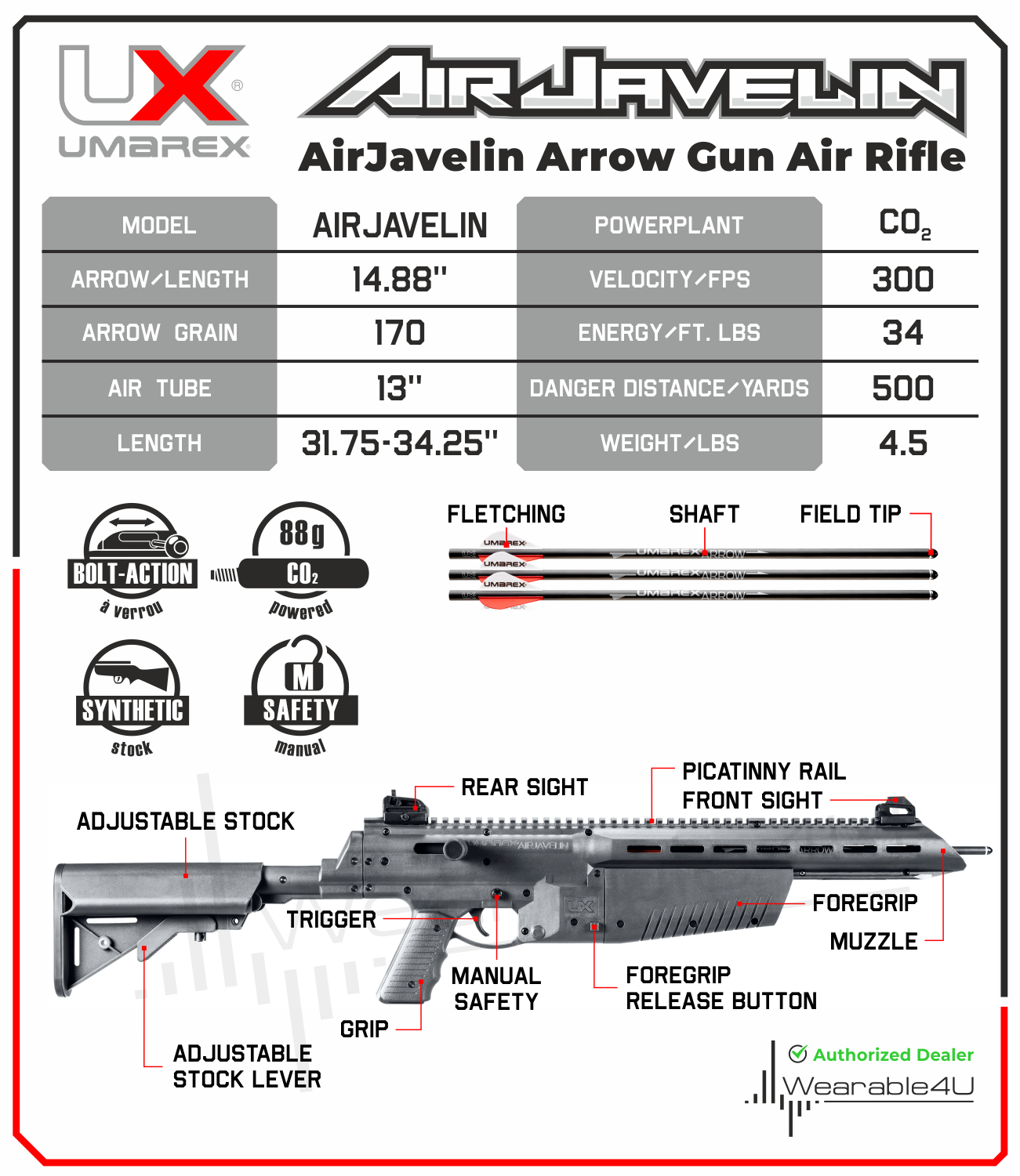 Umarex AirJavelin CO2 Air Rifle 2252662