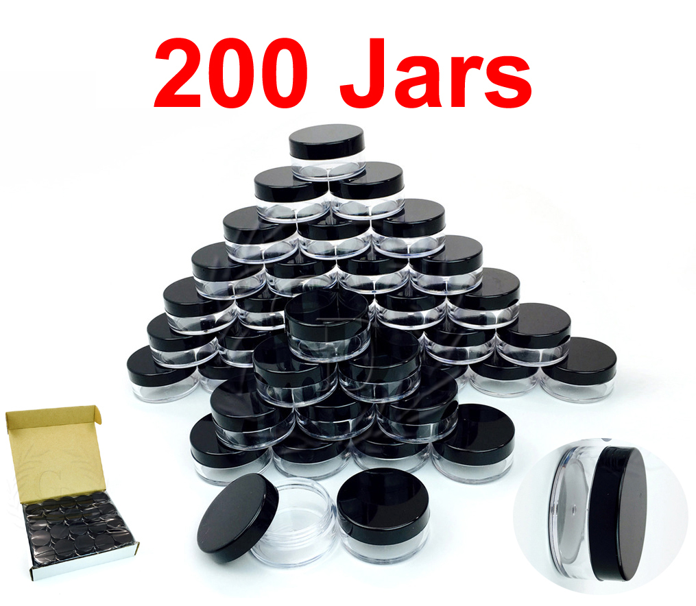 200 Packs 10 Gram/10ML High Quality Makeup Cream Cosmetic Sample Jar Containers