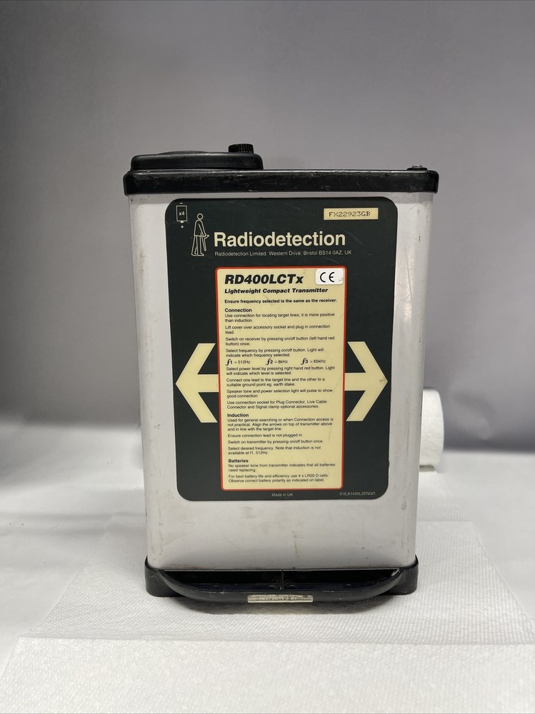 Radiodetection RD400LCTx Lightweight Compact Transmitter for Cable Pipe Locator