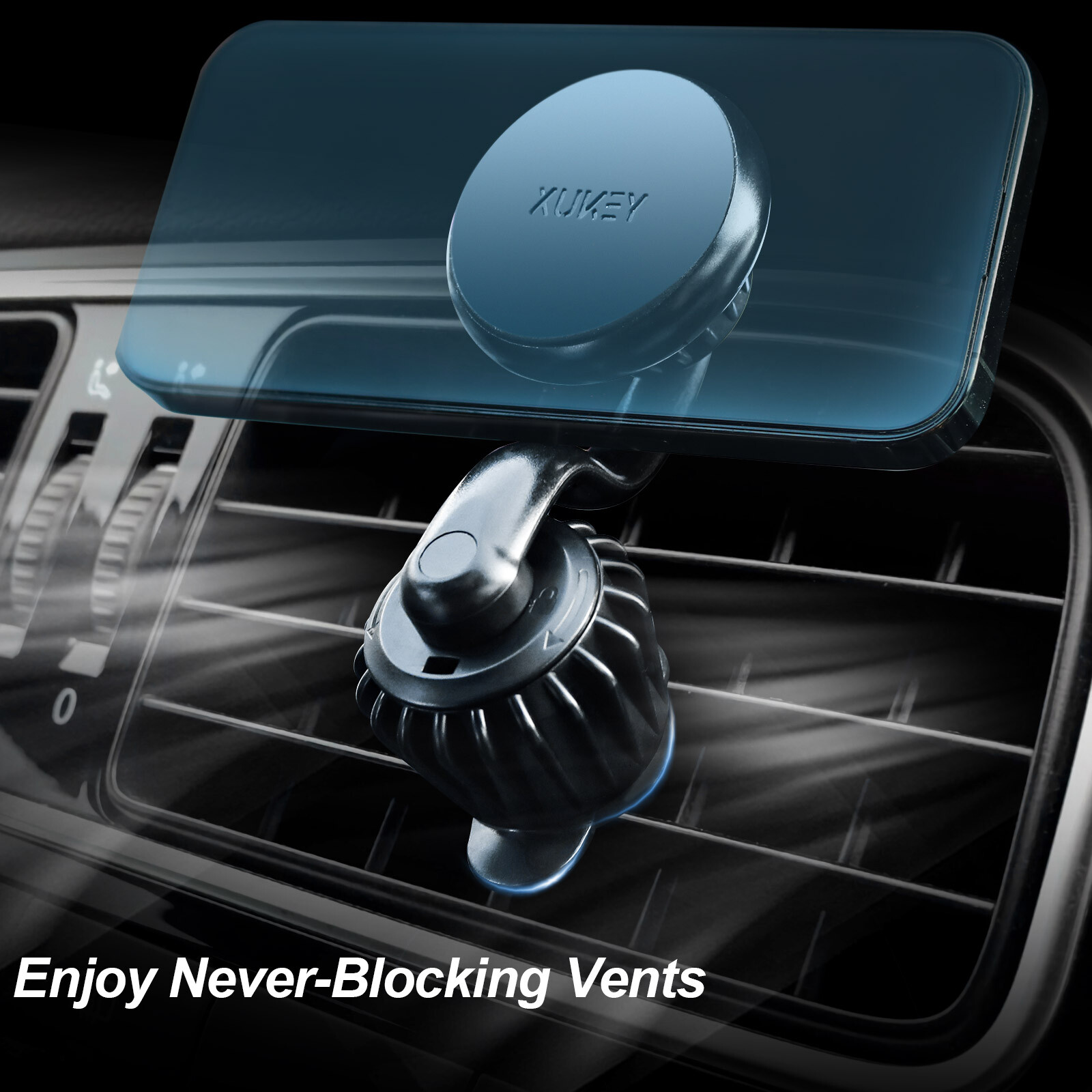 Universal Magnetic 360° Rotation Air Vent Car Mount Dashboard Phone Holder Truck