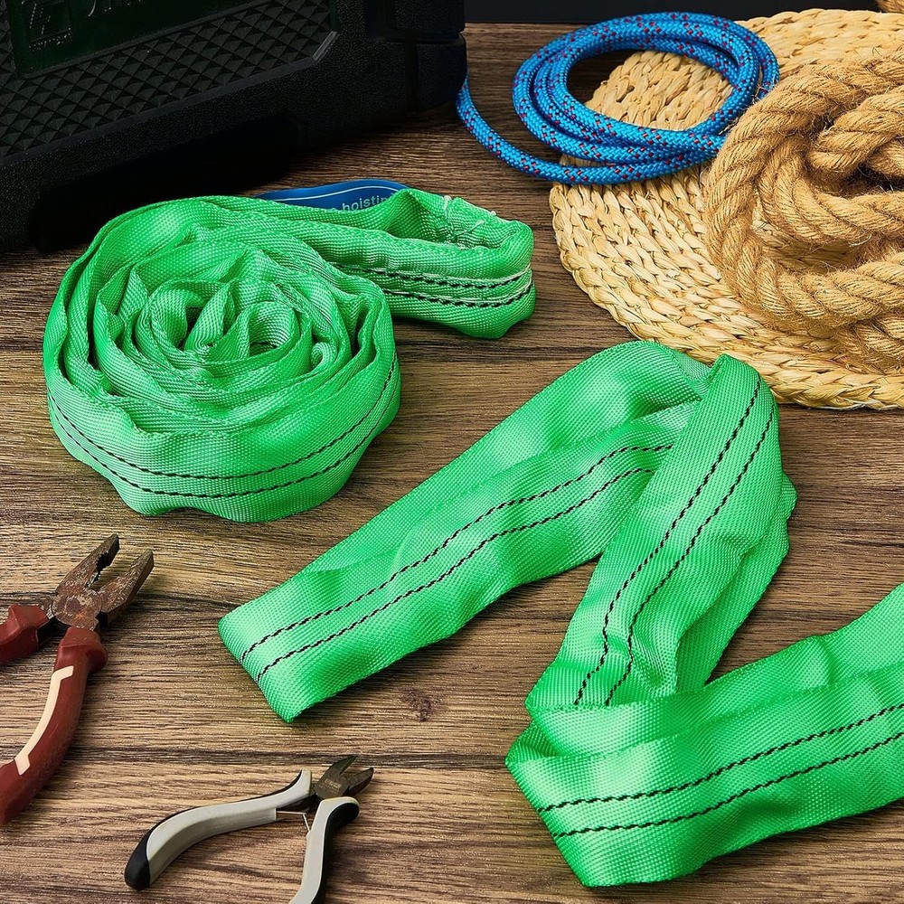 Lifting Straps Heavy Duty Polyester Endless Loop Round Slings 4ft 4pcs