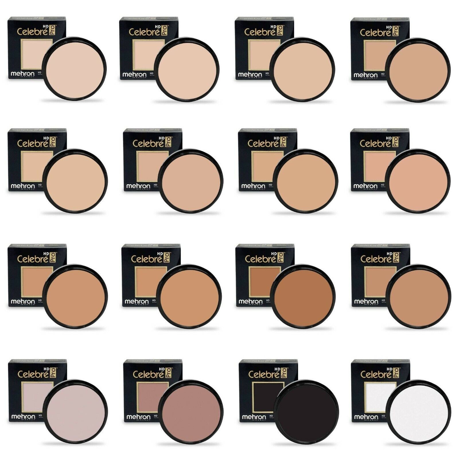 Celebre HD Pro Quality Stage Theatrical Foundation Cream Face Makeup By Mehron