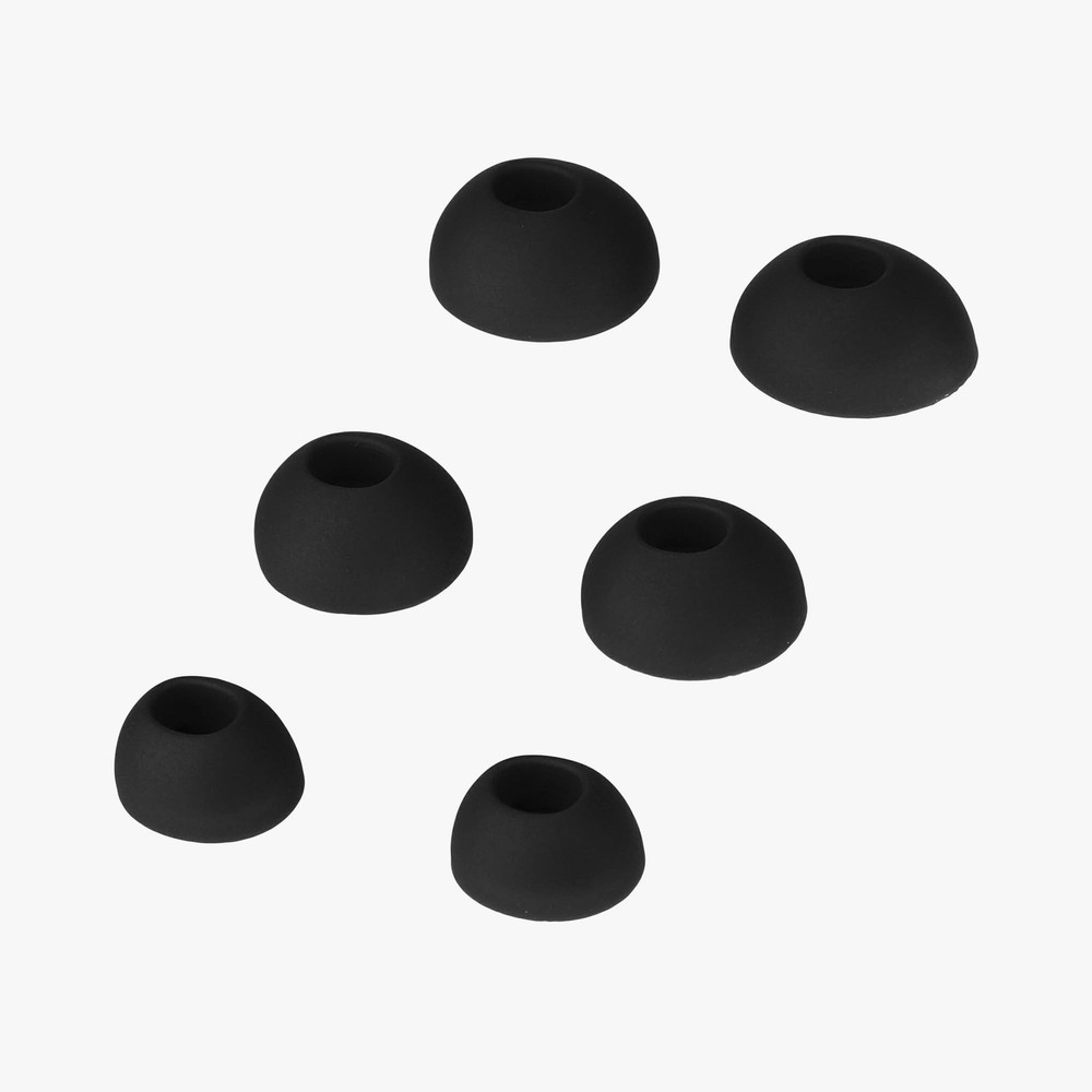 kwmobile 6X Replacement Ear Tips Compatible with Nothing (2) - Black