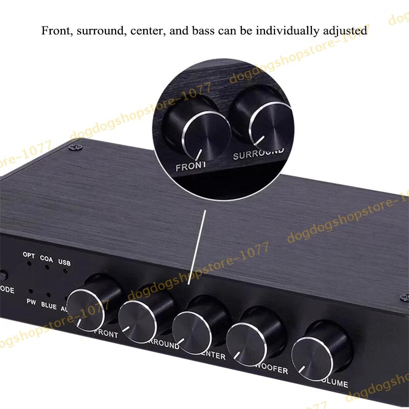 Preamp Decoder DT03 Audio Player Bluetooth/USB/Optical Fiber/Coaxial/AUX 5.1CH