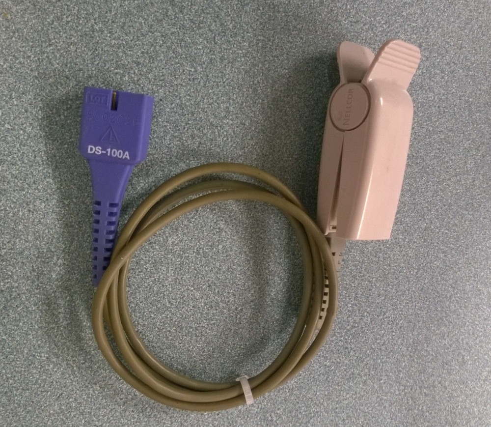 Philips M1943AL SpO2 Cable & Nellcor DS-100A finger sensor, used/tested/working