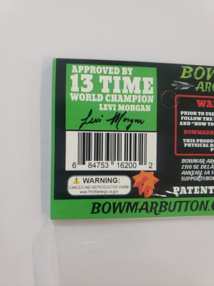 Bowmar Archery Nose Button 2 Piece Orange