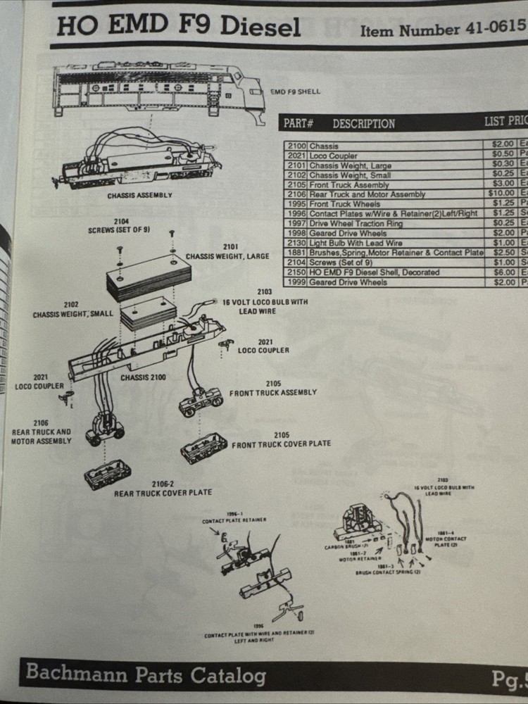 1990 Bachmann Parts Catalog