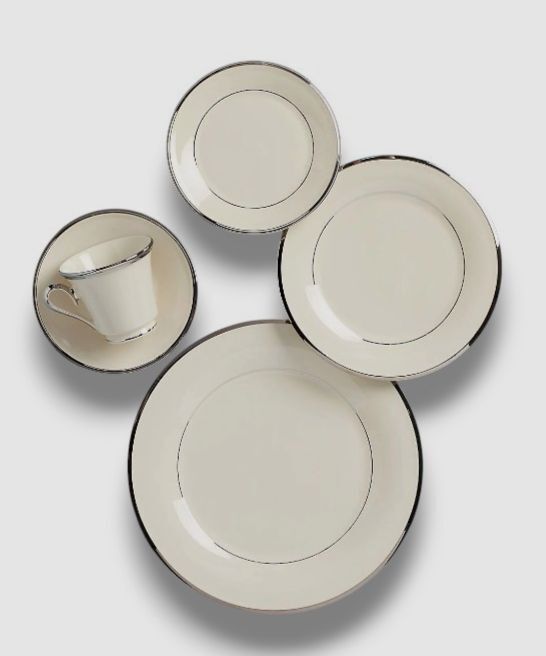 Lenox White Solitaire 5-Piece Dining Place Setting