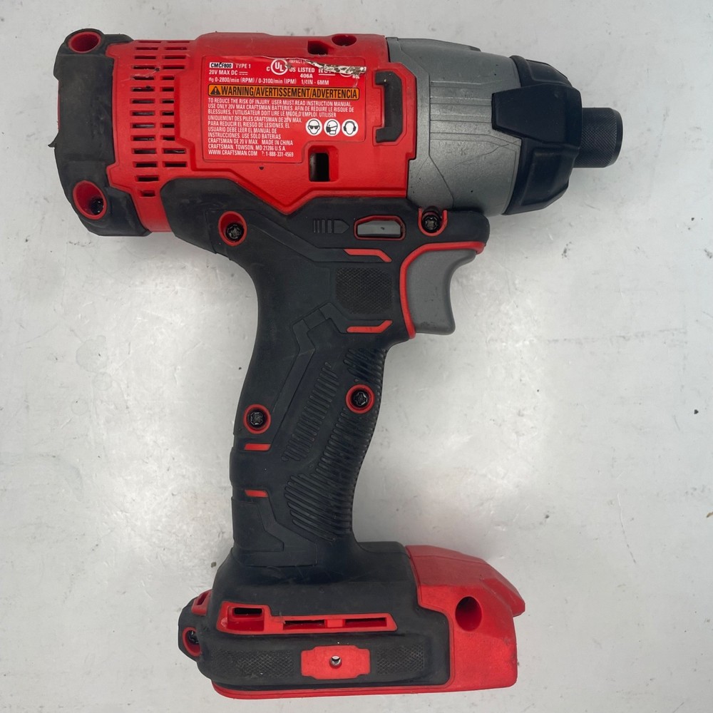 Craftsman CMCF800 20V Impact Driver 1/4" Brushed Variable Speed Tested