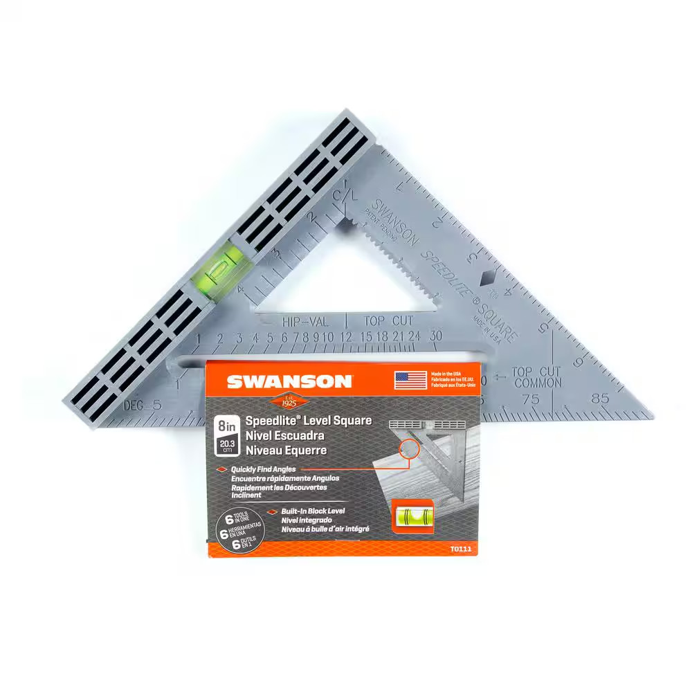 8 In. Composite Speedlite Level Rafter Square (Gray)