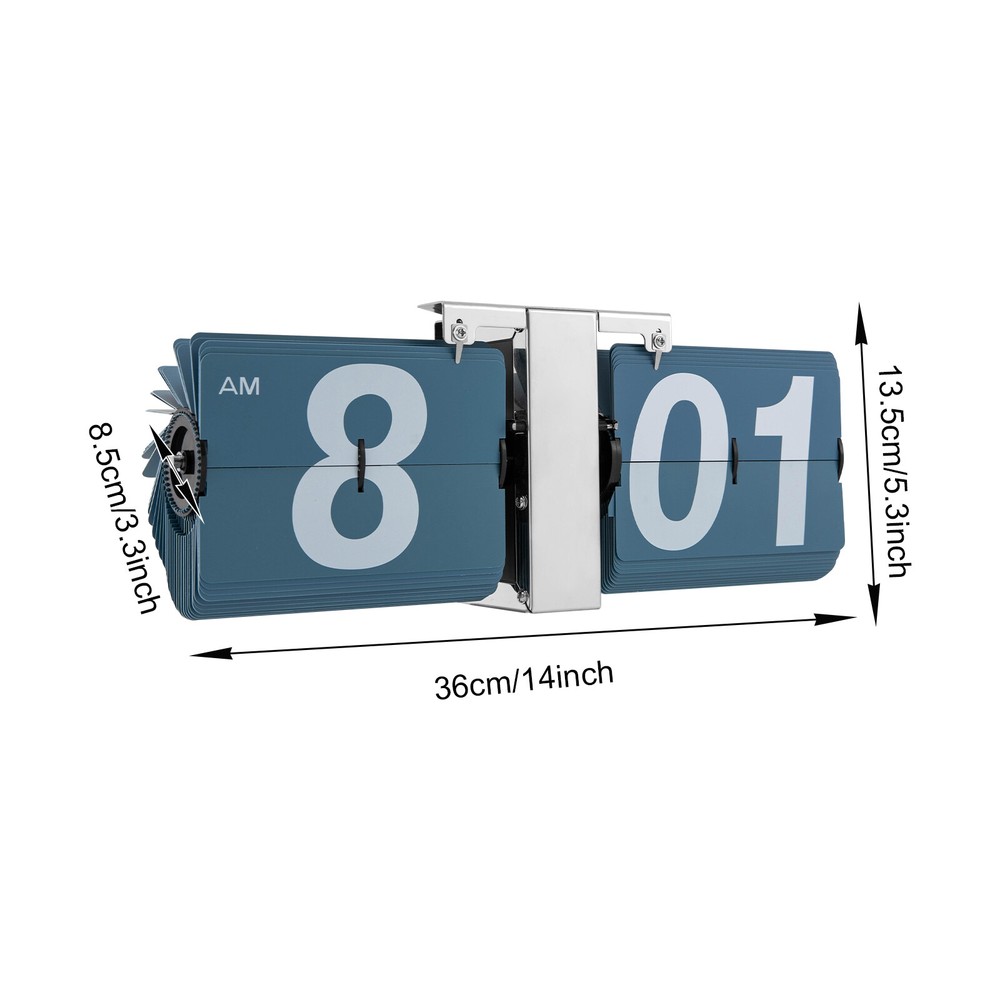 Retro Style Wall & Tabletop Flip Clock - Classic Mechanical - Digital Display