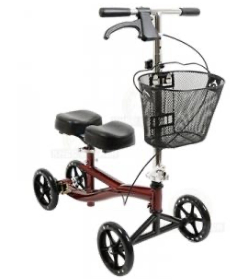 Roscoe Knee Scooter with Basket Red