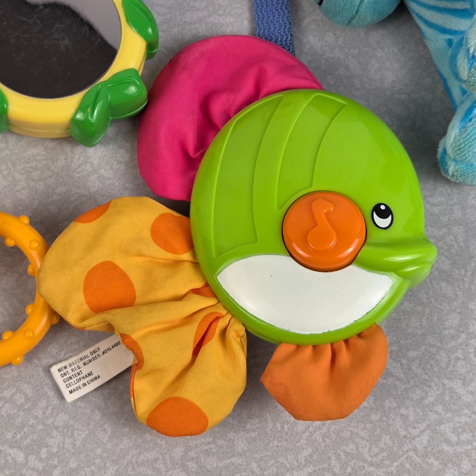 Baby Infant Toy Lot of 11 Rattles Fisher Price Singing Fish Sensory Playgro