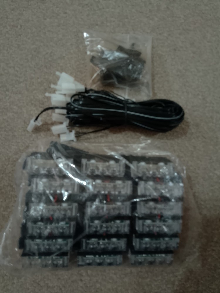 Zone Tech ES0011-E Red/White Emergency Warning LED Strobe Light Kit 12V