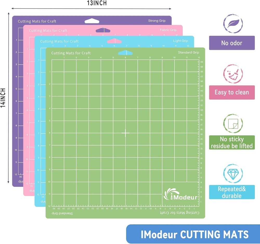 Complete Crafting Solution: 10 Pack 12"x12" Cutting Mats with Protective Film