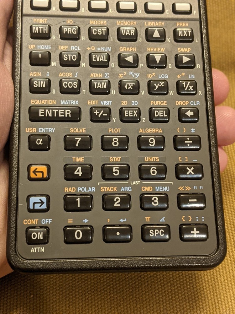 HP 48SX Scientific Expandable Calculator With Case Missing 1 Vertical Column