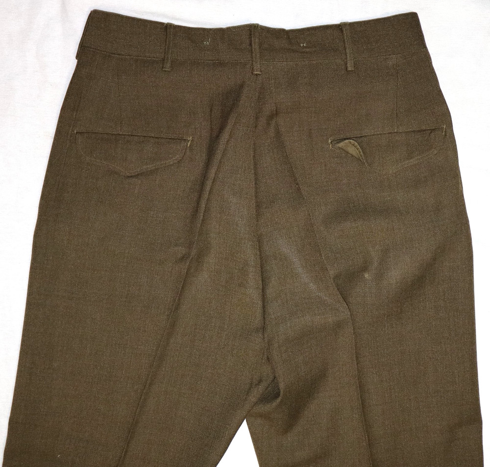 ORIGINAL POST WWII 1952 DATED WOOL FIELD TROUSERS