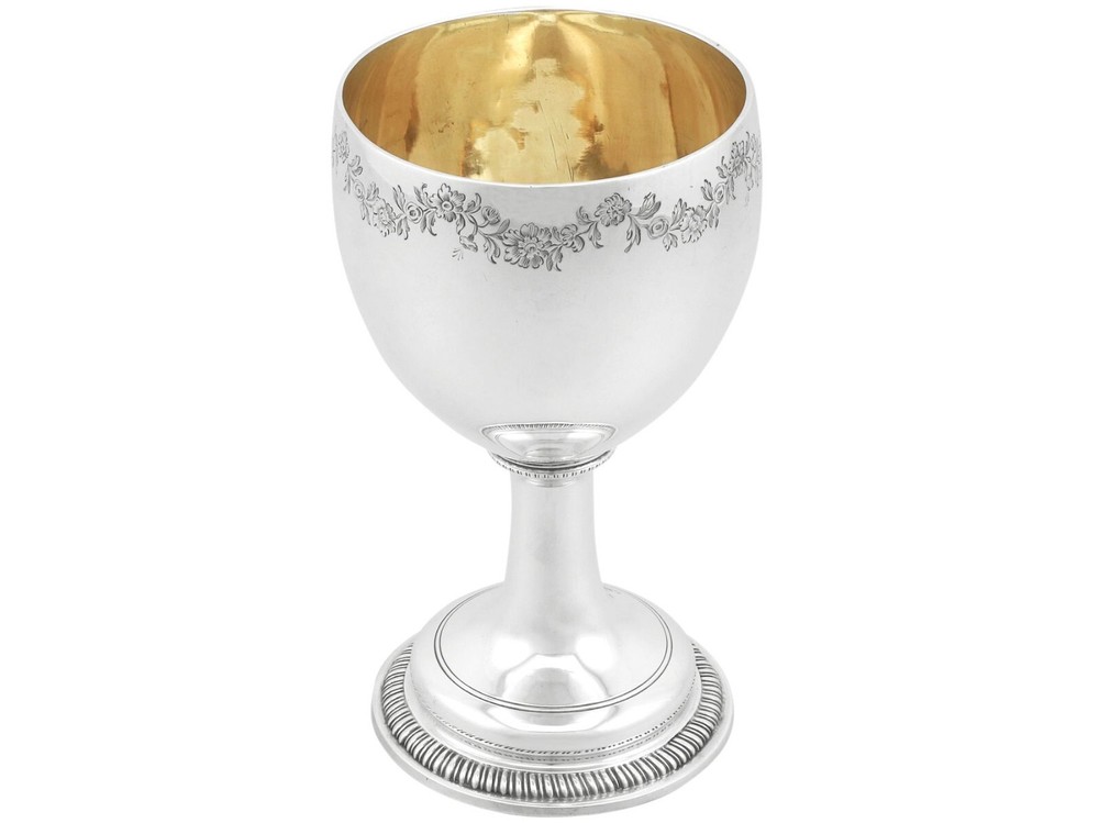Antique Victorian Sterling Silver Goblet 1950s