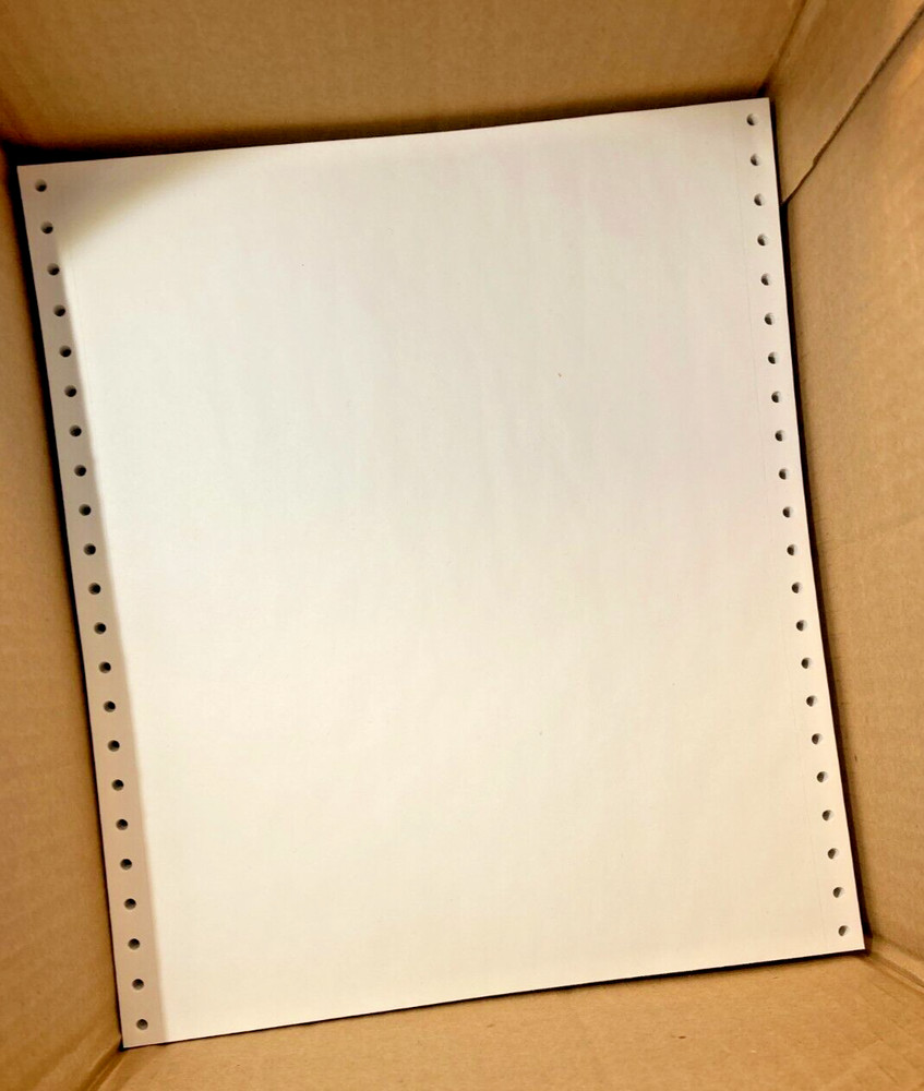 100 sheets dot matrx tractor feed computer paper Continuous NOS