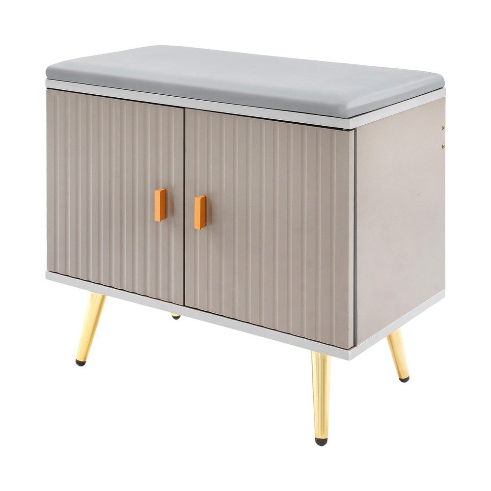 Freestanding Shoe Storage Bench Rectangular Shoe Bench with Cabinet Storage NEW